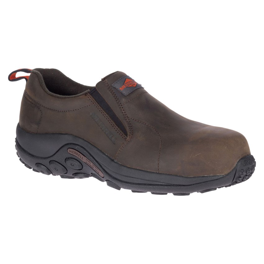 Chaussure de Securite Merrell Jungle Moc Leather Comp Toe Chocolat Homme | D.P.UWRM